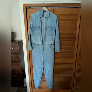 Prana Light Blue Denim Jumpsuit